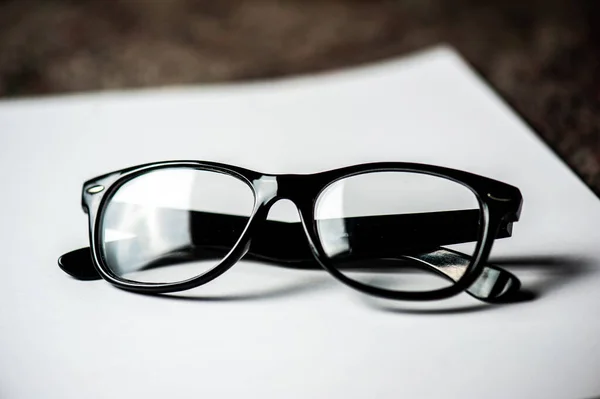 Klare Brille Konzept Weißer Hintergrund — Stockfoto