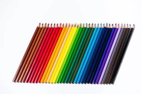 Colorful Pencils Isolated White Background — Stock Photo, Image