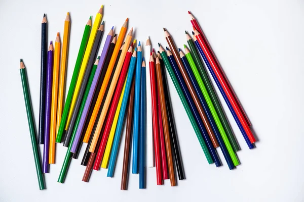 Colorful Pencils White Background — Stock Photo, Image