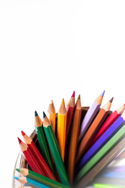 Colorful Pencils Isolated White Background — Stock Photo, Image