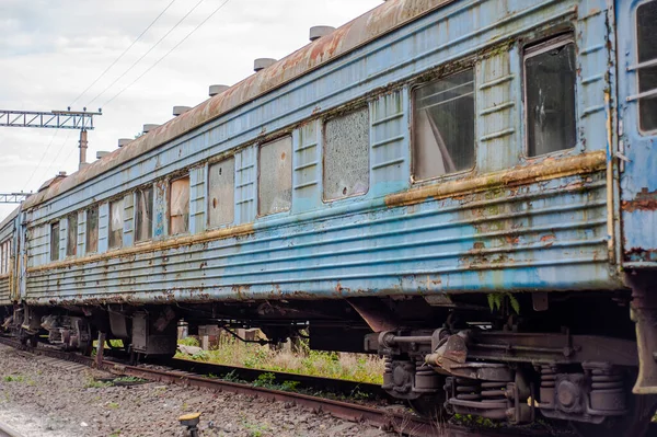 Старый Заброшенный Железнодорожный Вокзал Городе — стоковое фото