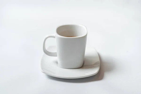 White Cup Coffee Saucer — Stock Photo, Image