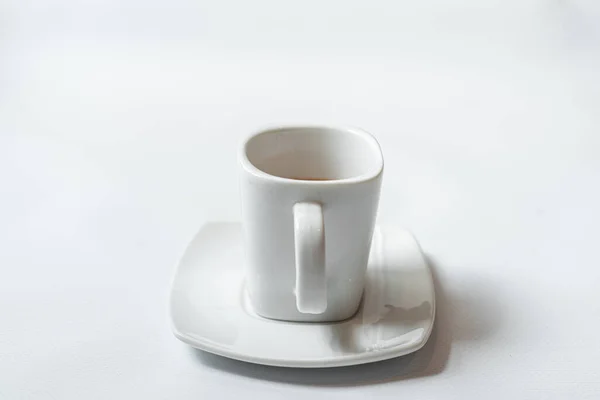 White Cup Saucer Light Background — Stock Photo, Image