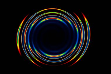 neon glowing light trails on black background. vector illustration