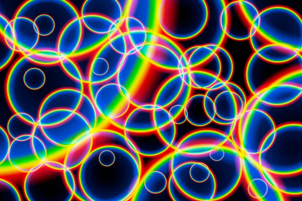 abstract background with circles and waves