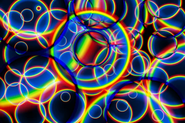 Abstrakt Bakgrund Med Färgglada Neonljus — Stockfoto