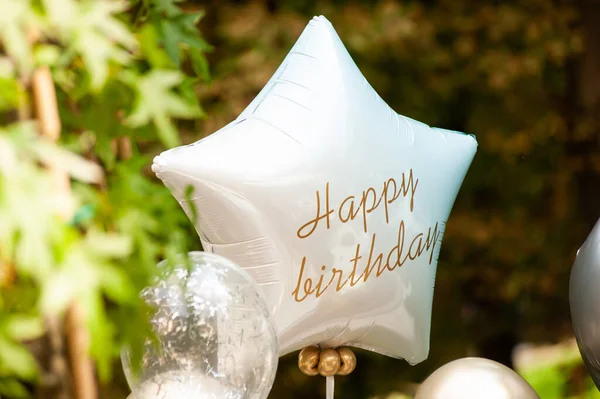 Balloons Decor Celebrating Outdoor — Stock Photo, Image