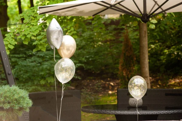 Balloons decor for celebrating outdoor