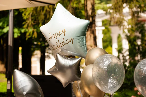 Balloons decor for celebrating outdoor