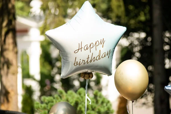 Balloons Decor Celebrating Outdoor — Stockfoto