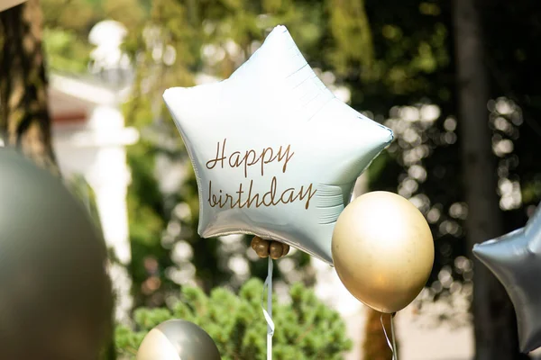 Balloons Decor Celebrating Outdoor — Stockfoto