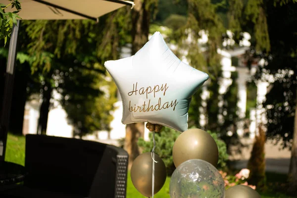 Balloons Decor Celebrating Outdoor — Stockfoto