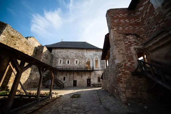 Stary Średniowieczny Zamek Mieście Carcassonne — Zdjęcie stockowe