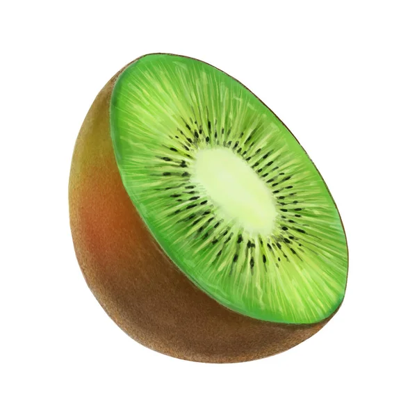 Kiwi Ovoce Izolované Bílém Pozadí Realistické Ilustrační Eps10 — Stockový vektor