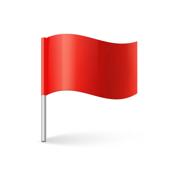 Red Flag Icon Concept Pointer Tag Important Sign Vector Rectangle — Vetor de Stock