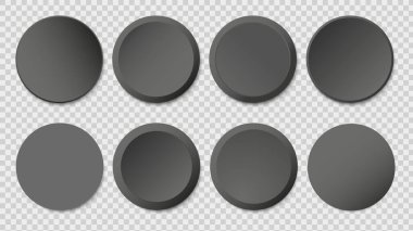 Yuvarlak siyah çerçeve. Banner vektör koleksiyonu. Logo, etiket, amblem ve diğer tasarım EPS10 için izole çemberler