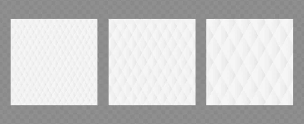 带有菱形的织物 纸板或床垫纹理 矢量抽象白色几何图案为您的设计 背景模板集 — 图库矢量图片