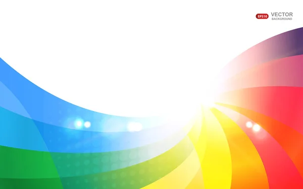 Fond Vectoriel Avec Arc Ciel Abstrait Tourbillon Multicolore Sur Fond — Image vectorielle