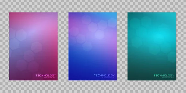 Vector Abstract Technology Background Blue Red Green Color Banner Poster — Stock Vector
