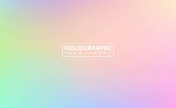 Colorful Holographic Gradient Vector Abstract Background Hologram Soft Pastel Blurred — Vector de stock