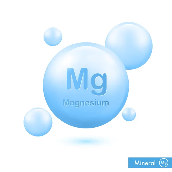 Mineral Magnesium Vitamin Health Medical Dietary Supplement Health Care Concept — Stockvector