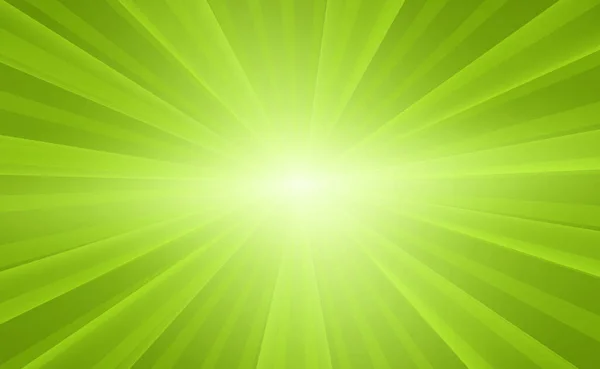 Abstract Background Striped Radial Pattern Sun Rays Green Vector Banner — Stock vektor