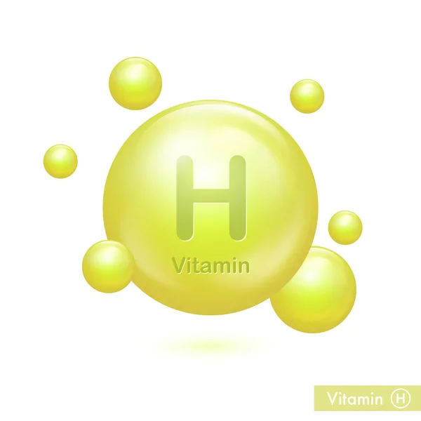 Vitamine Pil Vector Illustratie Voor Gezondheidszorg Groene Abstracte Bellen Van — Stockvector