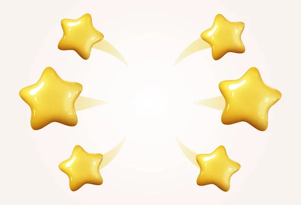 Set di stelle d'oro . — Vettoriale Stock
