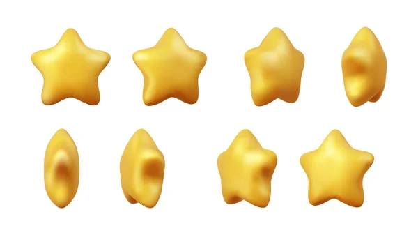 Gold stars set. — Stock Vector