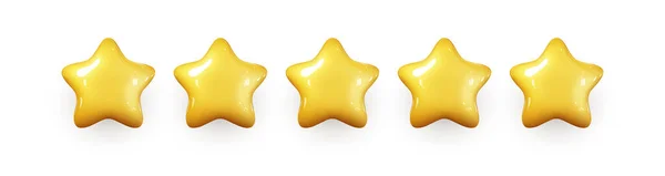 Conjunto de estrellas de oro . — Vector de stock
