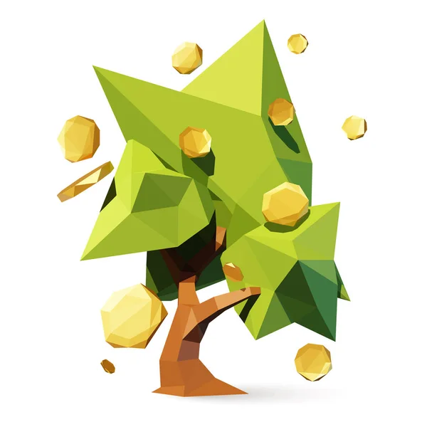 Pengar träd vektor illustration. — Stock vektor