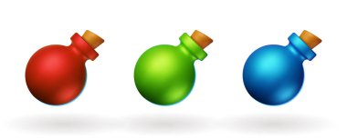 Oyun için 3 boyutlu nesneler ve semboller seti. Koruma unsurları ve sağlığın düzeltilmesi, yardımcı unsurlar. Bir uygulama ya da oyun arayüzü için 3d hazırlama simgeleri koleksiyonu.