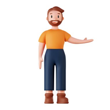 Beyaz arka planda mutlu insanların üç boyutlu portreleri. Çizgi film karakterleri kadın ve erkek, vektör illüstrasyonu.