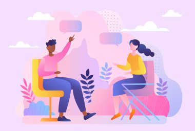 erkek ve kız konuşuyor