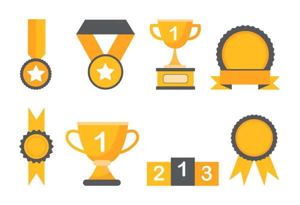 Set of winner symbols Royalty Free Stock Vectors