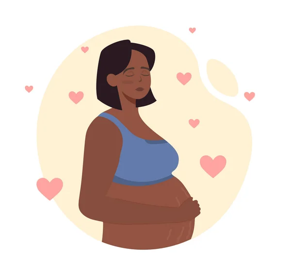 Mooi zwanger vrouw concept — Stockvector