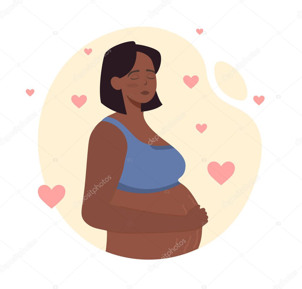Beautiful pregnant woman concept