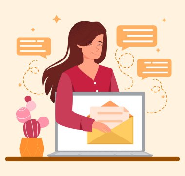 E- posta veya çevrimiçi pazarlama kavramı