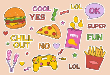 Bir sürü komik çıkartma.