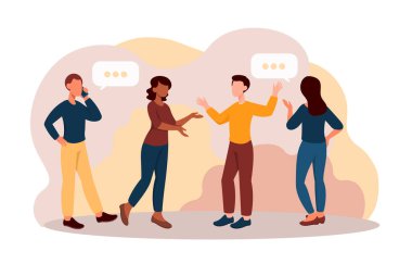 Ayakta duran gençler