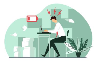 Çok çalışan erkek çalışan.