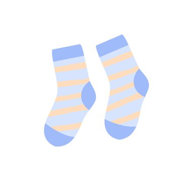 Mavi çizgili çorap