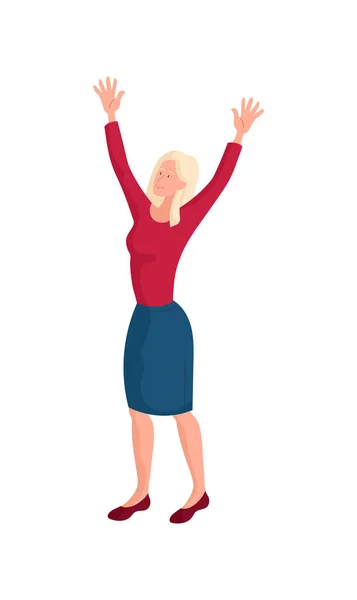 Hand up woman — Stock Vector