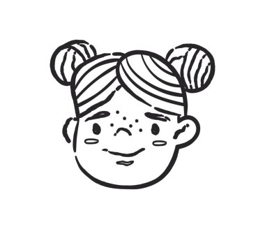 Küçük kız doodle