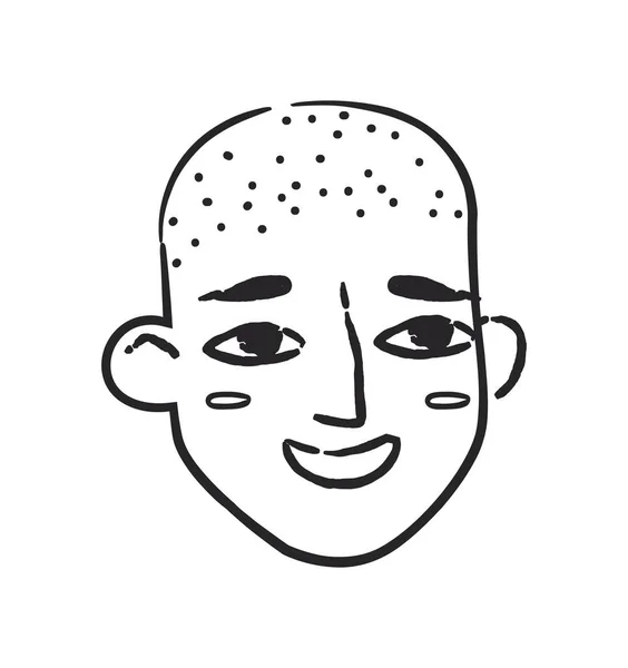 Doodle young man — Vector de stock