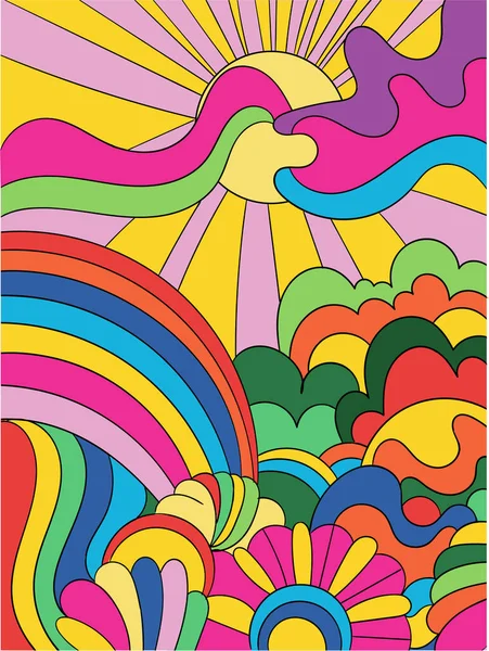 Concept of psychedelic landcsape