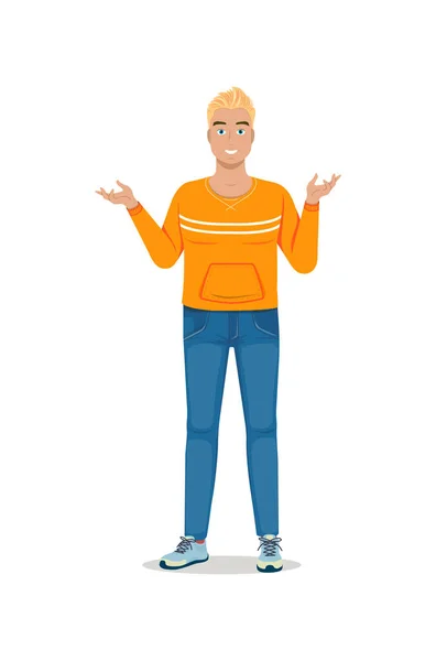 Hombre con ropa casual — Vector de stock