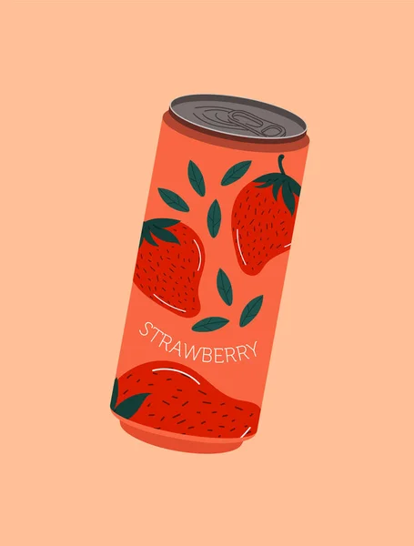 Fruit strawberry soda — Stock vektor