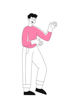 Cute office employee concept