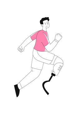 Person with prosthesis concept